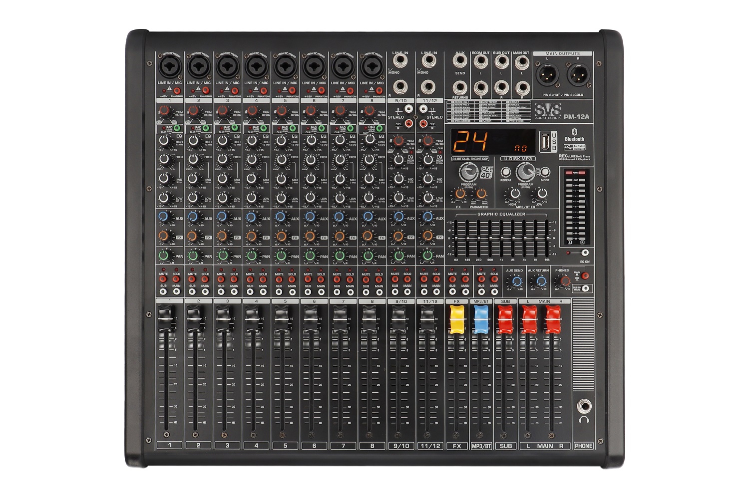 SVS Audiotechnik mixers PM-12A Активный аналоговый микшерный пульт, 12-канальный в Моздоке